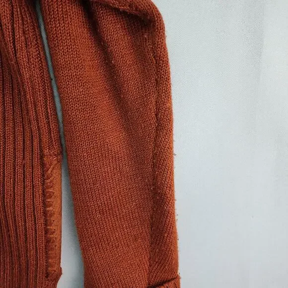 VTG Designer Studio Original XLARGE Sweater Leather Suede Jacket Brown Patchwork - Picture 9 of 16